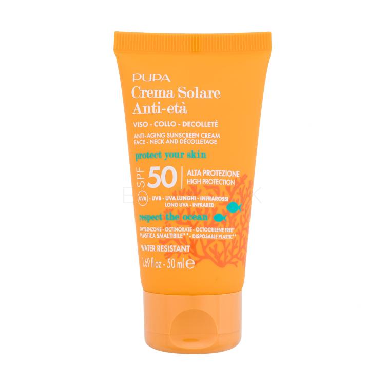 Pupa Sunscreen Anti-Aging Cream SPF50 Opaľovací prípravok na tvár 50 ml