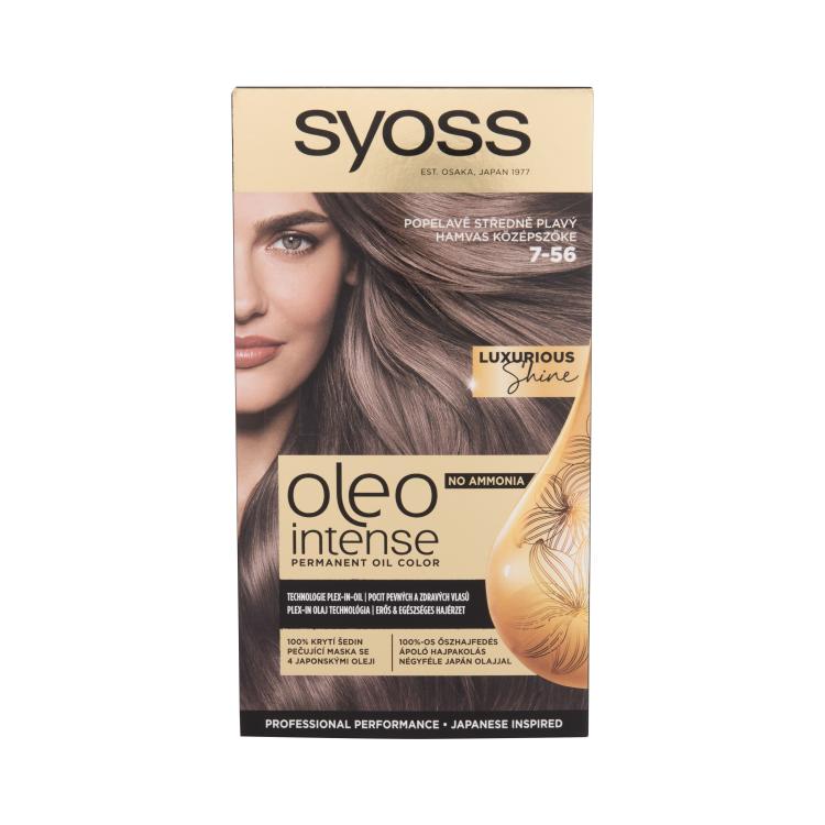 Syoss Oleo Intense Permanent Oil Color Farba na vlasy pre ženy 50 ml Odtieň 7-56 Ashy Medium Blonde
