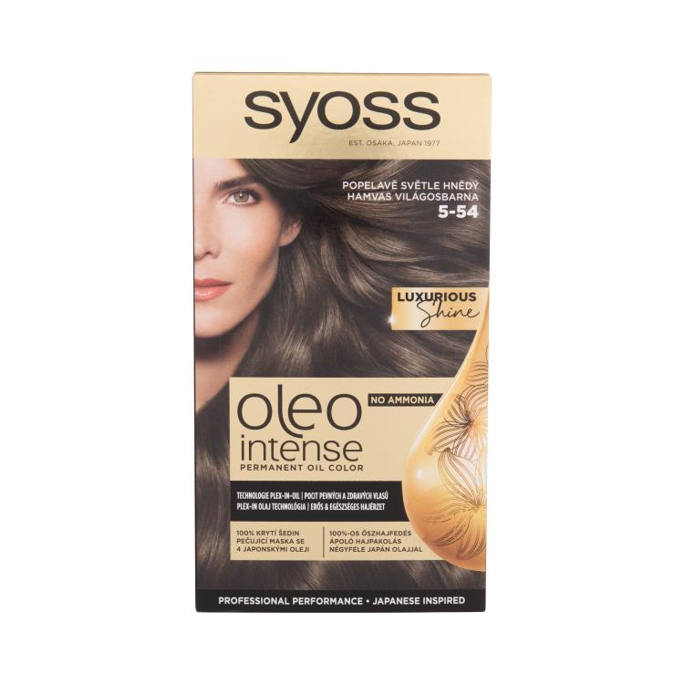 Syoss Oleo Intense Permanent Oil Color Farba na vlasy pre ženy 50 ml Odtieň 5-54 Ash Light Brown