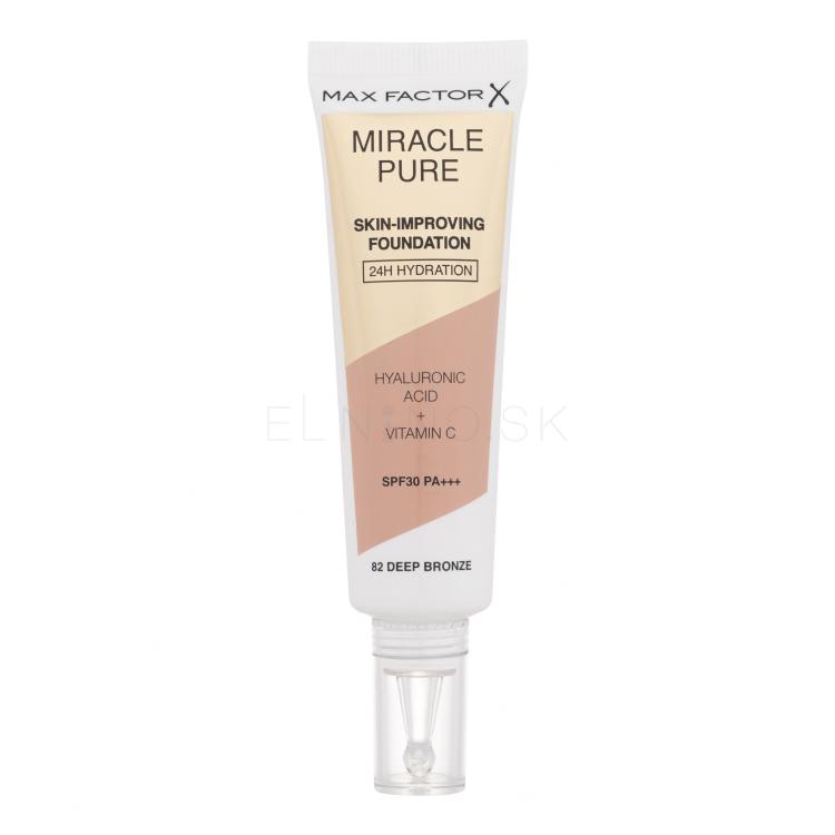 Max Factor Miracle Pure Skin-Improving Foundation SPF30 Make-up pre ženy 30 ml Odtieň 82 Deep Bronze