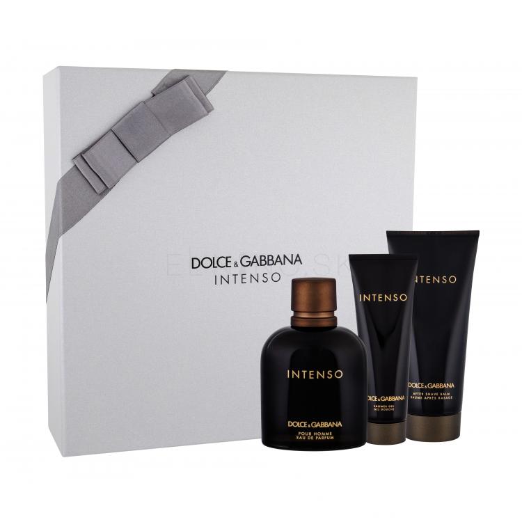 Dolce&amp;Gabbana Pour Homme Intenso Darčeková kazeta parfumovaná voda 125 ml + balzam po holení 100 ml + sprchovací gél 50 ml