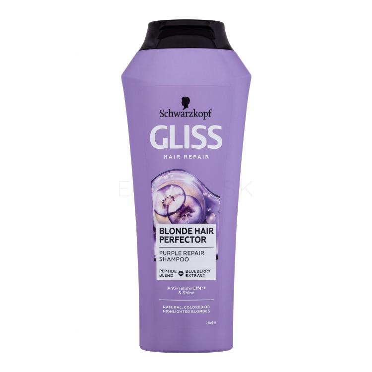 Schwarzkopf Gliss Blonde Hair Perfector Purple Repair Shampoo Šampón pre ženy 250 ml