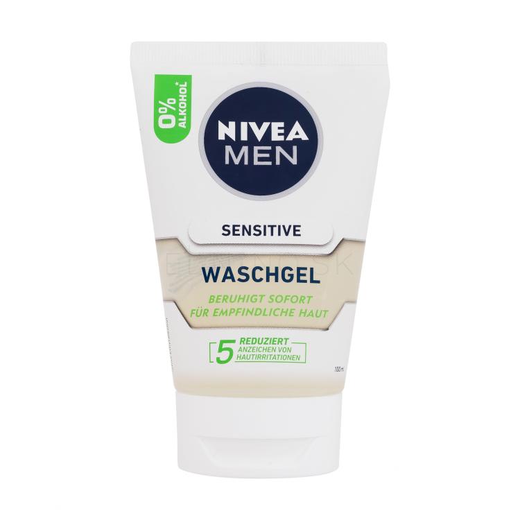 Nivea Men Sensitive Face Wash Čistiaci gél pre mužov 100 ml
