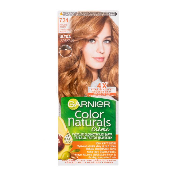 Garnier Color Naturals Créme Farba na vlasy pre ženy 40 ml Odtieň 7,34 Natural Copper poškodená krabička