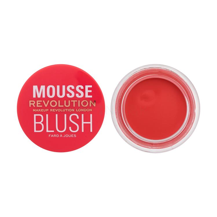 Makeup Revolution London Mousse Blush Lícenka pre ženy 6 g Odtieň Grapefruit Coral
