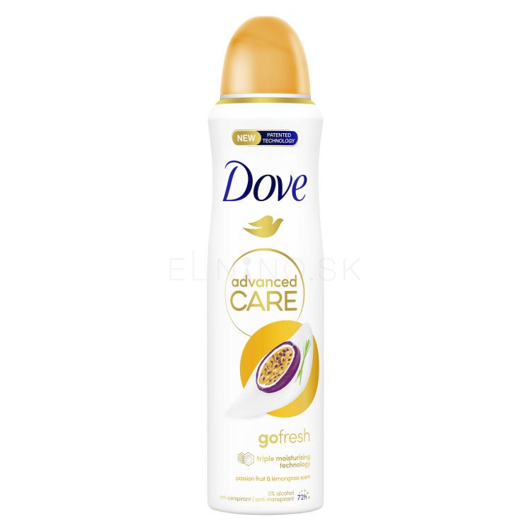 Dove Advanced Care Go Fresh Passion Fruit &amp; Lemongrass 72h Antiperspirant pre ženy 150 ml
