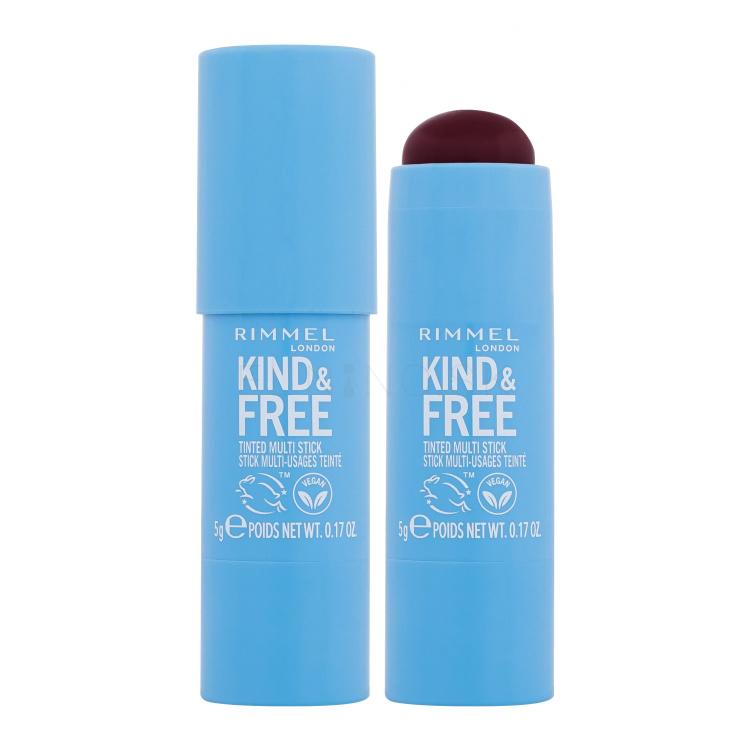 Rimmel London Kind &amp; Free Tinted Multi Stick Lícenka pre ženy 5 g Odtieň 005 Berry Sweet