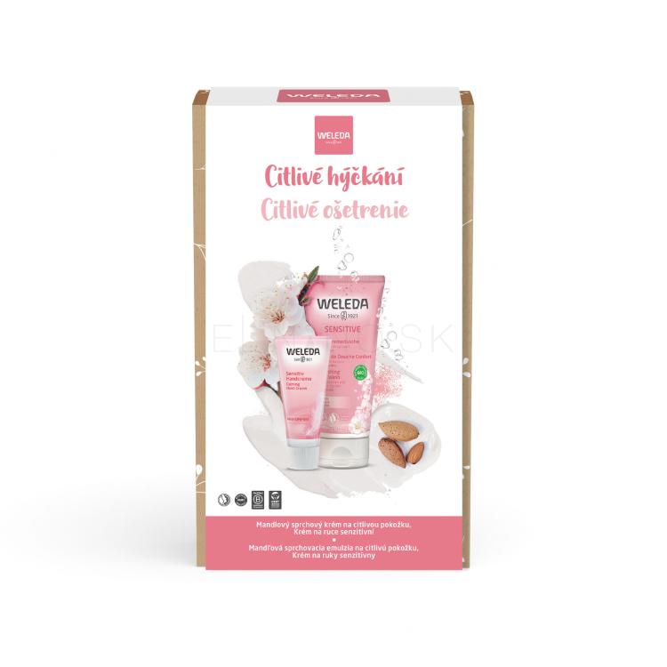 Weleda Almond Darčeková kazeta sprchovací krém Almond Sensitive Shower Cream 200 ml + krém na ruky Sensitive Hand Cream 50 ml