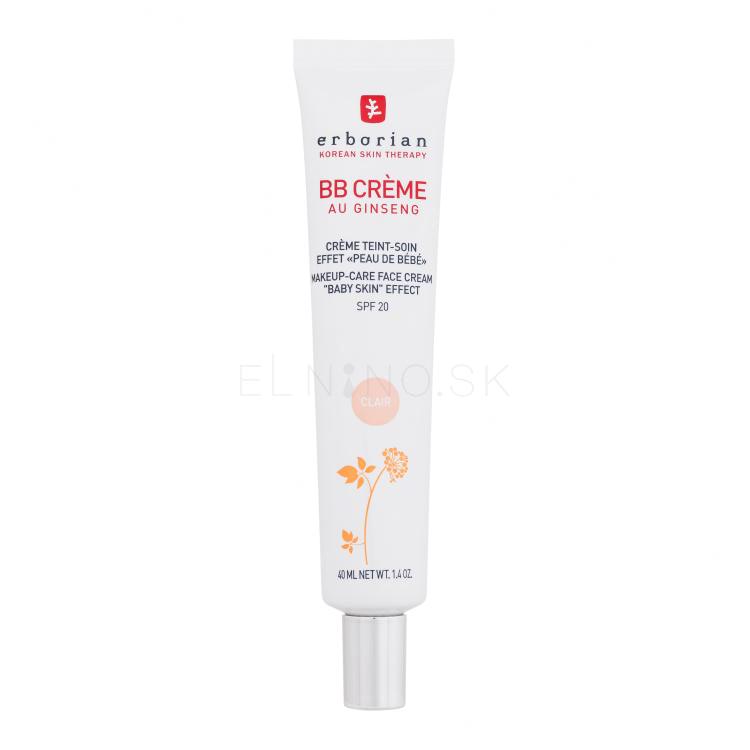 Erborian BB Crème Makeup-Care Face Cream SPF20 BB krém pre ženy 40 ml Odtieň Clair
