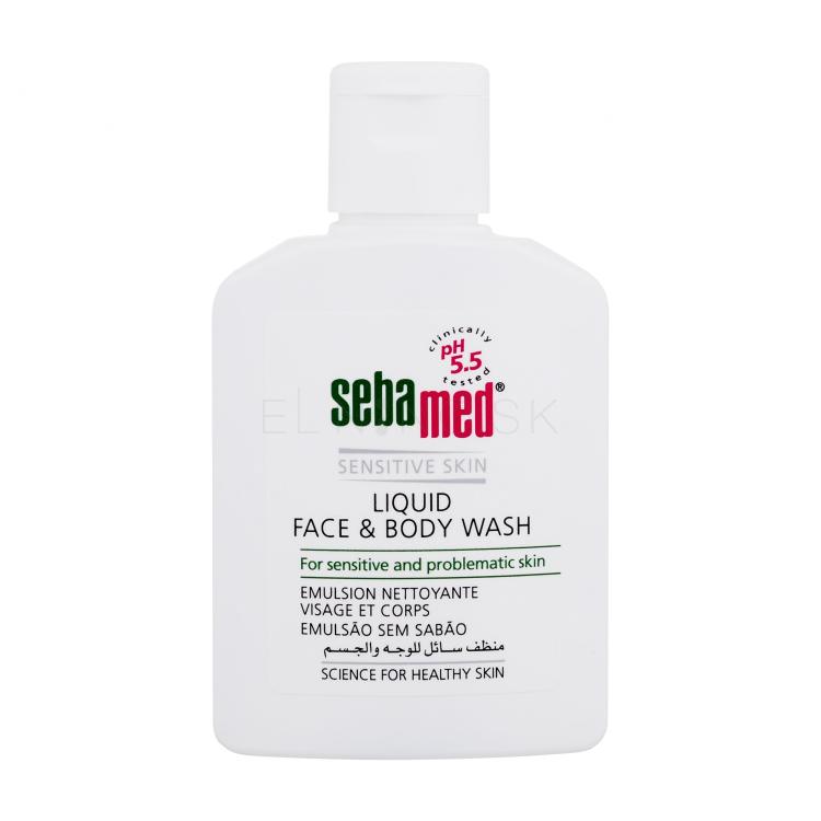 SebaMed Sensitive Skin Face &amp; Body Wash Tekuté mydlo pre ženy 50 ml