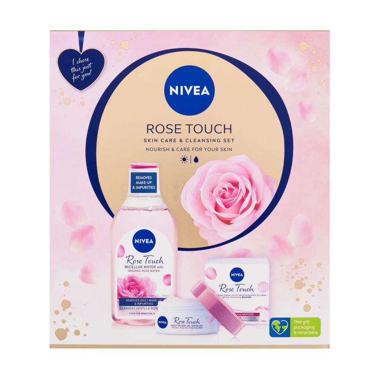 Nivea Rose Touch Darčeková kazeta Micelárna voda Rose Touch 400 ml + denný gél-krém Rose Touch 50 ml poškodená krabička
