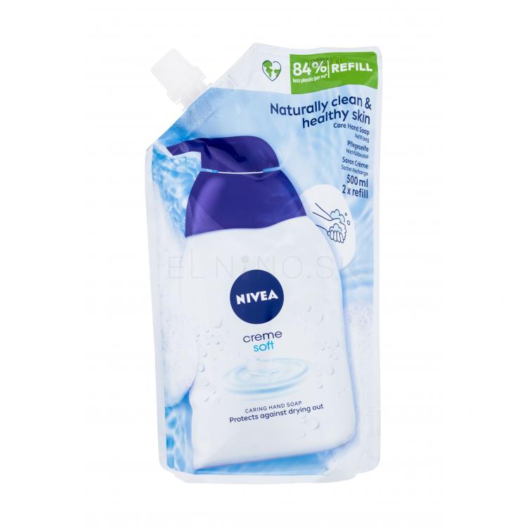 Nivea Creme Soft Care Soap Refill Tekuté mydlo pre ženy 500 ml