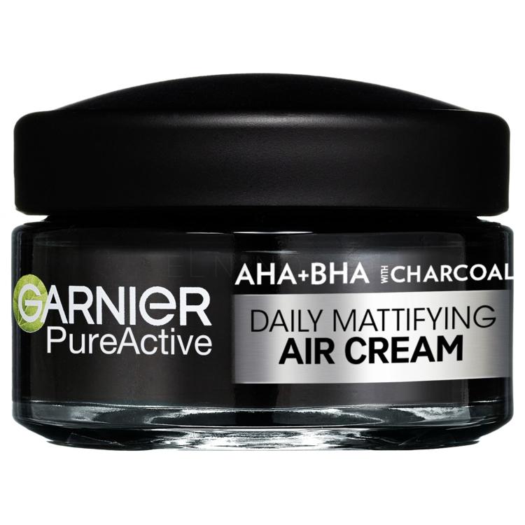 Garnier Pure Active AHA + BHA Charcoal Daily Mattifying Air Cream Denný pleťový krém 50 ml