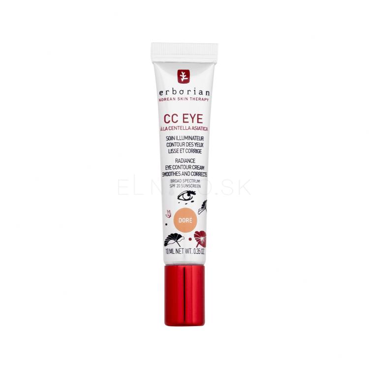 Erborian CC Eye Radiance Eye Contour Cream CC krém pre ženy 10 ml Odtieň Doré