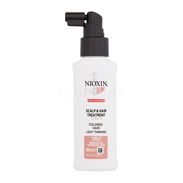 Nioxin System 3 Scalp &amp; Hair Treatment Bezoplachová starostlivosť pre ženy 100 ml poškodená krabička
