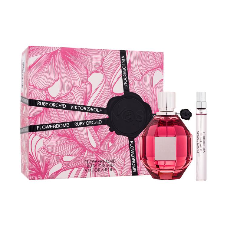 Viktor &amp; Rolf Flowerbomb Ruby Orchid Darčeková kazeta parfumovaná voda 100 ml + parfumovaná voda 10 ml
