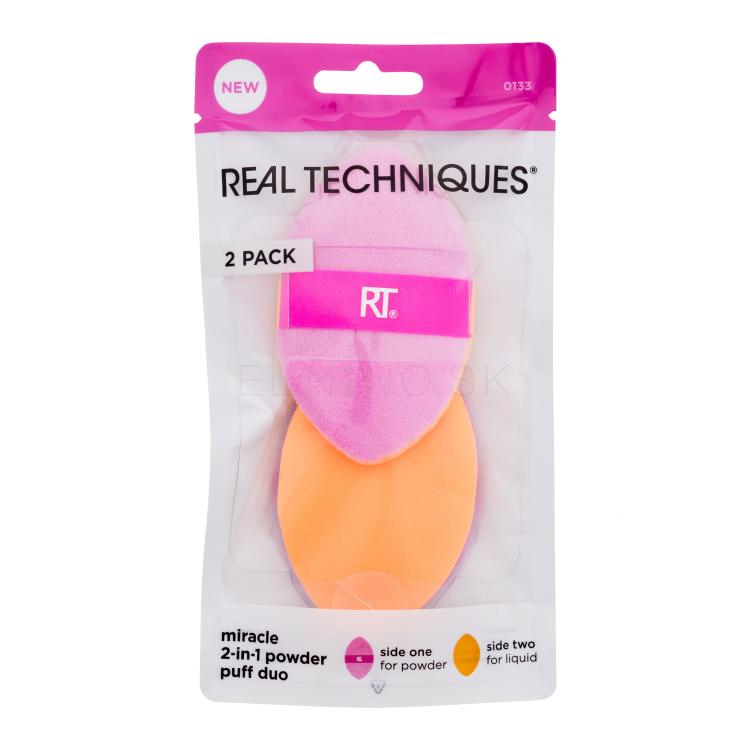 Real Techniques Miracle 2-In-1 Powder Puff Duo Aplikátor pre ženy 2 ks