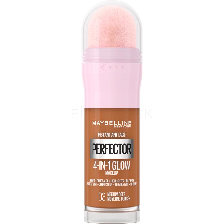 Maybelline Instant Anti-Age Perfector 4-In-1 Glow Make-up pre ženy 20 ml Odtieň 03 Medium Deep