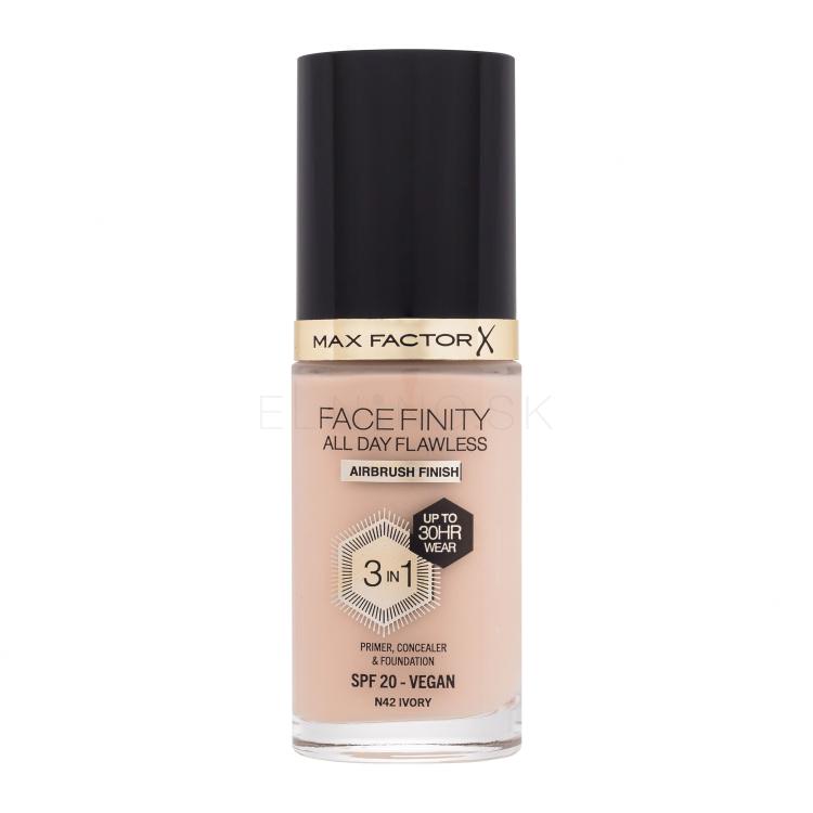 Max Factor Facefinity All Day Flawless SPF20 Make-up pre ženy 30 ml Odtieň N42 Ivory