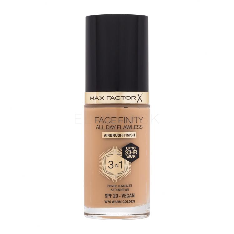 Max Factor Facefinity All Day Flawless SPF20 Make-up pre ženy 30 ml Odtieň W76 Warm Golden