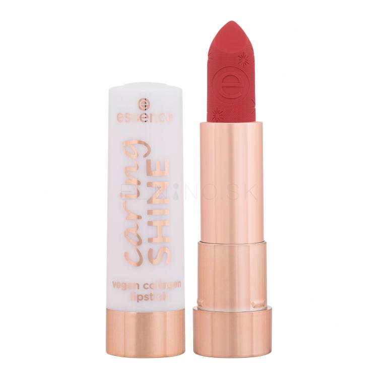 Essence Caring Shine Vegan Collagen Lipstick Rúž pre ženy 3,5 g Odtieň 207 My Passion