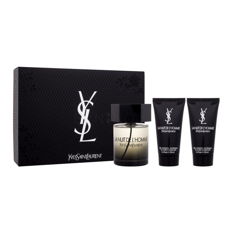 Yves Saint Laurent La Nuit De L&#039;Homme Darčeková kazeta toaletná voda 100 ml + sprchovací gél 2 x 50 ml