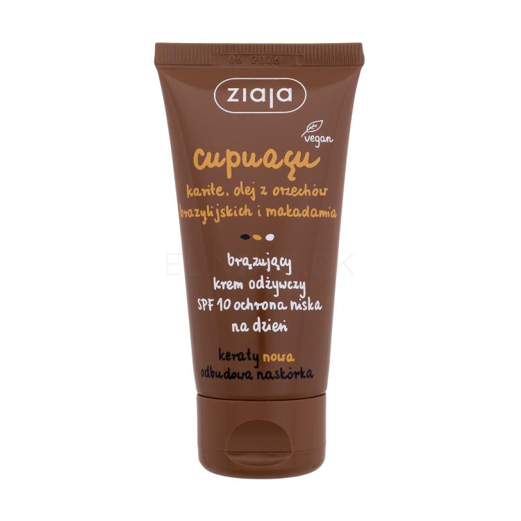Ziaja Cupuacu Bronzing Nourishing Cream SPF10 Samoopaľovací prípravok pre ženy 50 ml