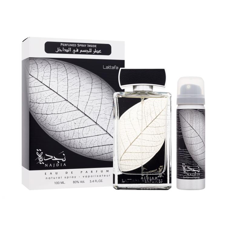 Lattafa Najdia Darčeková kazeta parfumovaná voda 100 ml + dezodorant 50 ml