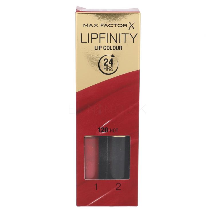 Max Factor Lipfinity 24HRS Lip Colour Rúž pre ženy 4,2 g Odtieň 120 Hot poškodená krabička