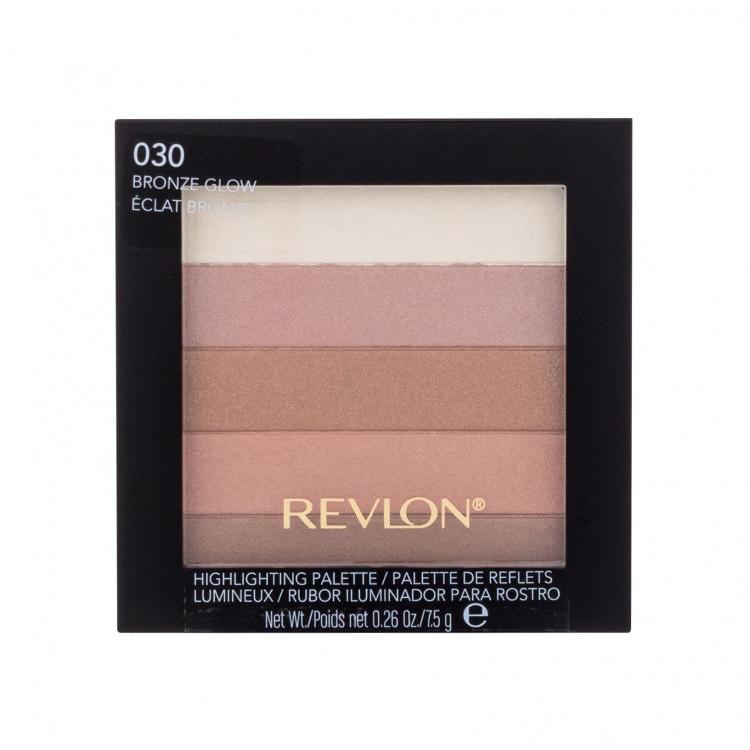 Revlon Highlighting Palette Rozjasňovač pre ženy 7,5 g Odtieň 030 Bronze Glow