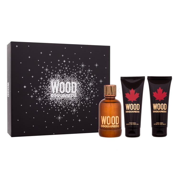 Dsquared2 Wood Darčeková kazeta toaletná voda 100 ml + sprchovací gél 100 + balzam po holení 100 ml