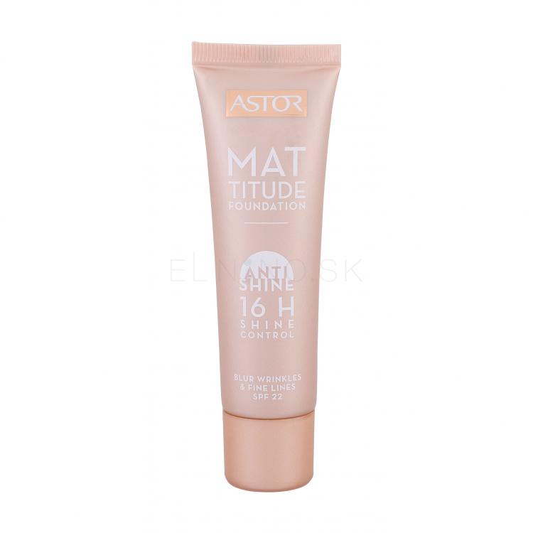 ASTOR Mattitude Anti Shine Foundation SPF22 Make-up pre ženy 30 ml Odtieň 101 Rosé Ivory