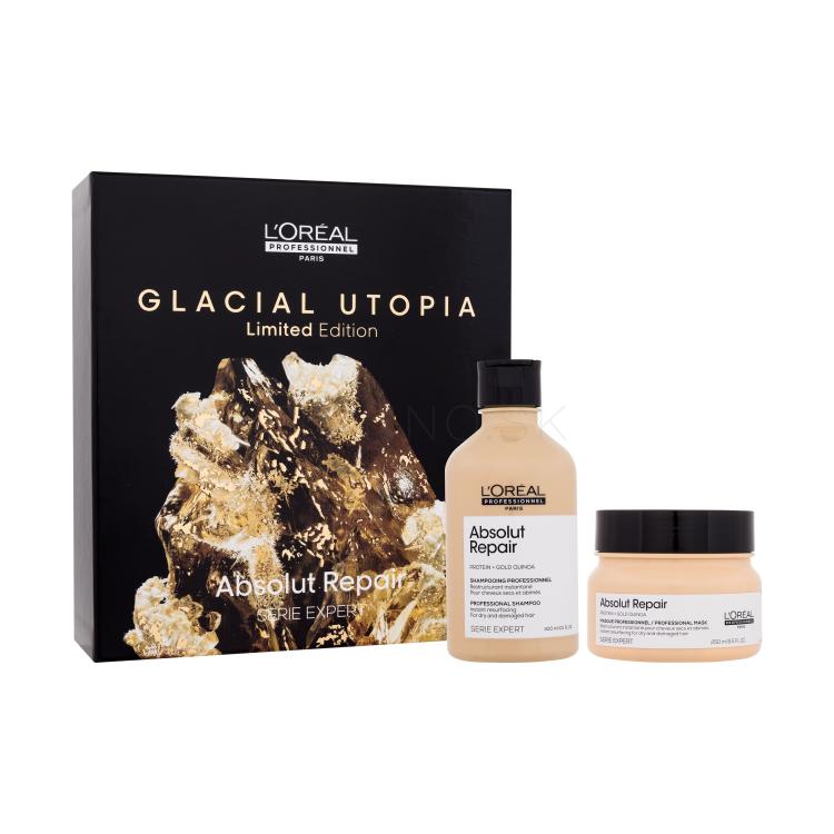 L'Oréal Professionnel Absolut Repair Glacial Utopia Limited Edition Darčeková kazeta šampón Absolut Repair 300 ml + maska na vlasy Absolut Repair 250 ml
