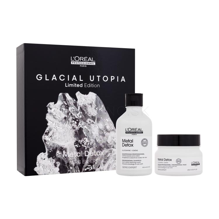 L'Oréal Professionnel Metal Detox Glacial Utopia Limited Edition Darčeková kazeta šampón Metal Detox 300 ml + maska na vlasy Metal Detox 250 ml