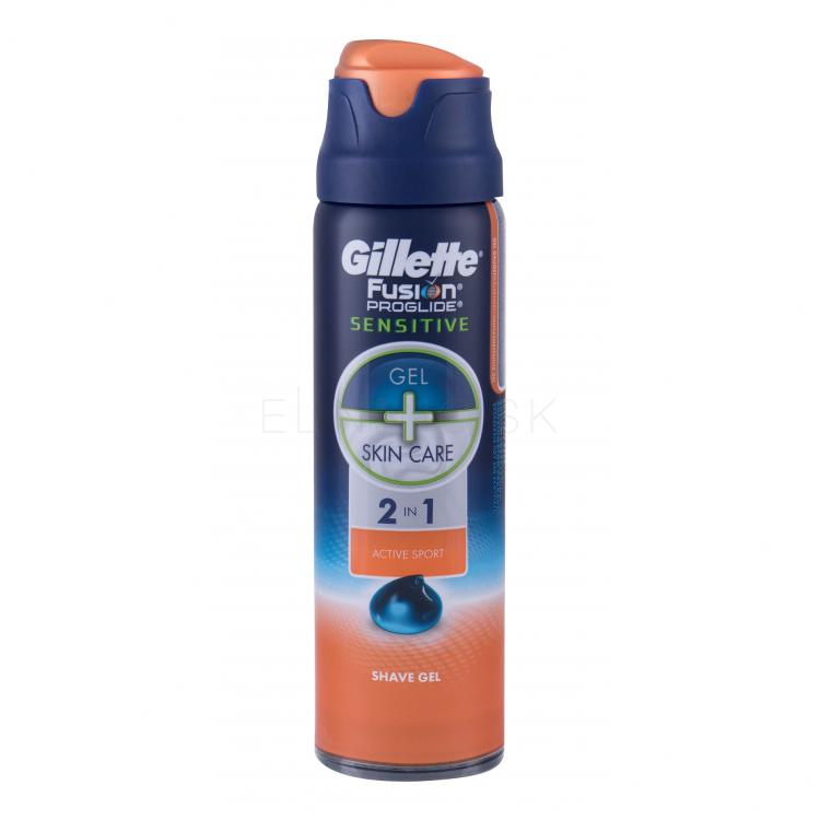Gillette Fusion Proglide Sensitive 2in1 Active Sport Gél na holenie pre mužov 170 ml