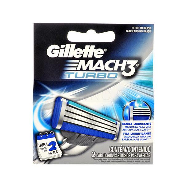 Gillette Mach3 Turbo Náhradné ostrie pre mužov 2 ks poškodená krabička