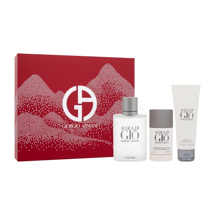 Giorgio Armani Acqua di Giò Pour Homme SET1 Darčeková kazeta toaletná voda 100 ml + sprchovací gél 75 ml + deostick 75 g