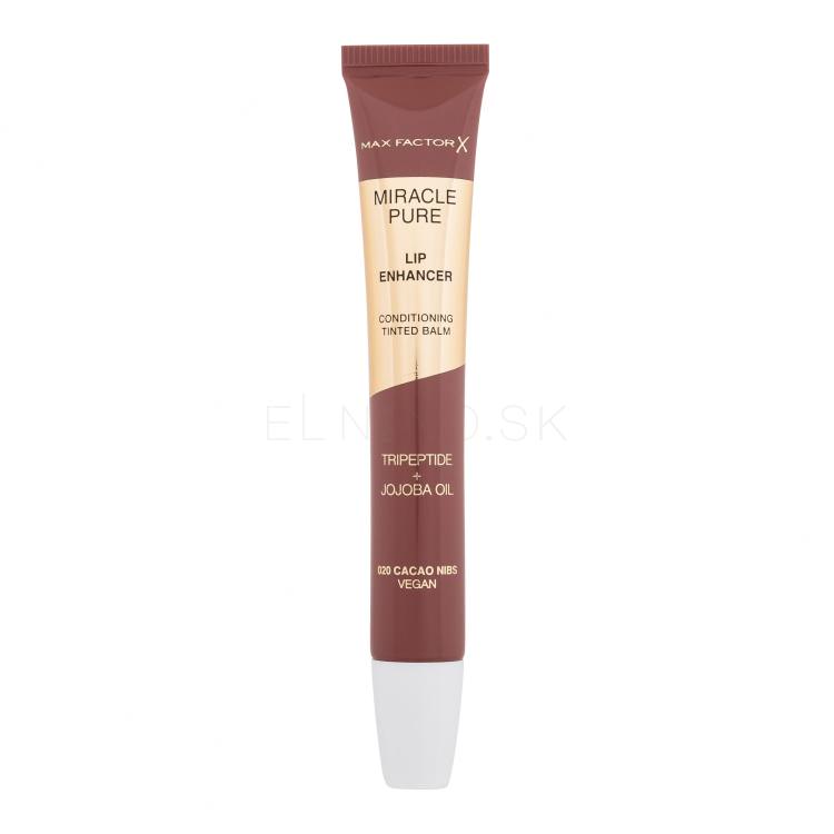 Max Factor Miracle Pure Lip Enhancer Balzam na pery pre ženy 12 ml Odtieň 020 Cacao Nibs