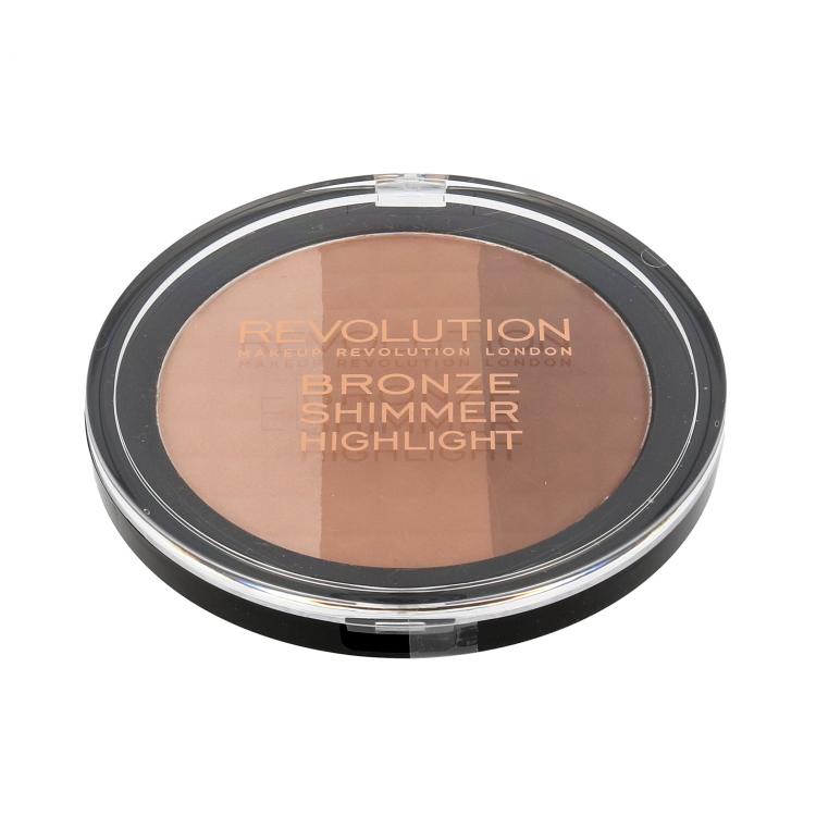 Makeup Revolution London Ultra Bronze, Shimmer And Highlight Púder pre ženy 15 g