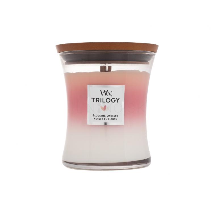 WoodWick Trilogy Blooming Orchard Vonná sviečka 275 g