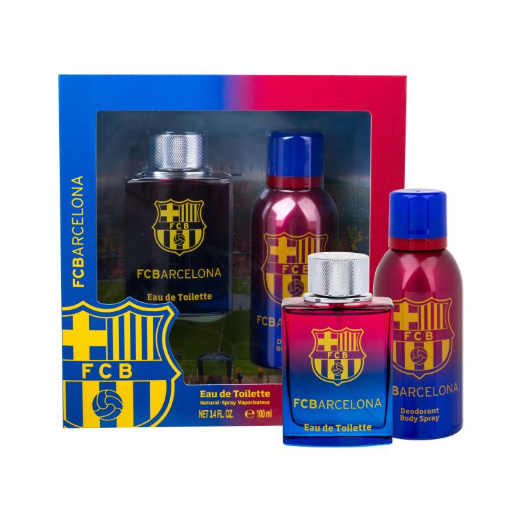EP Line FC Barcelona Darčeková kazeta toaletná voda 100 ml + deospray 150 ml