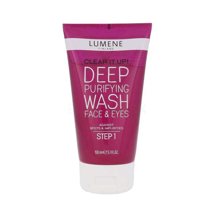 Lumene Clear It Up! Deep Purifying Wash Face &amp; Eyes Čistiaci gél pre ženy 150 ml