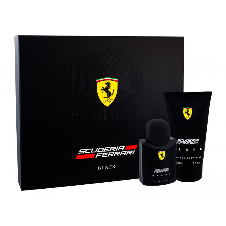 Ferrari Scuderia Ferrari Black Darčeková kazeta toaletná voda 75 ml + sprchovací gél 150 ml