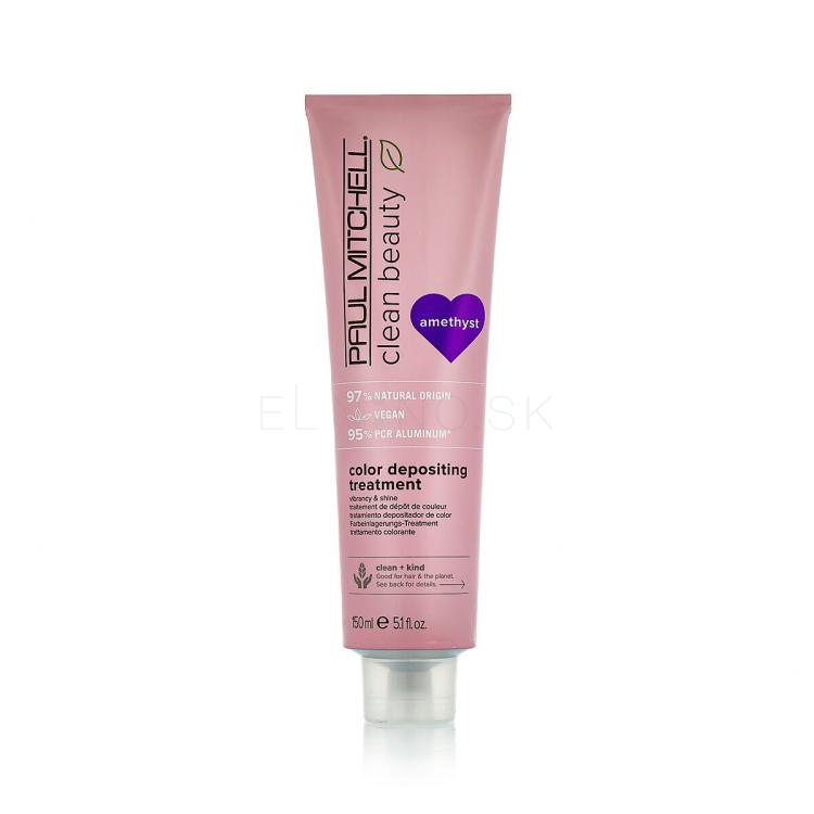 Paul Mitchell Clean Beauty Color Protect Color Depositing Treatment Maska na vlasy pre ženy 150 ml Odtieň Amethyst