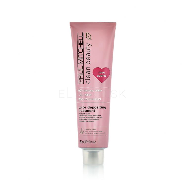 Paul Mitchell Clean Beauty Color Protect Color Depositing Treatment Maska na vlasy pre ženy 150 ml Odtieň Rose Quartz