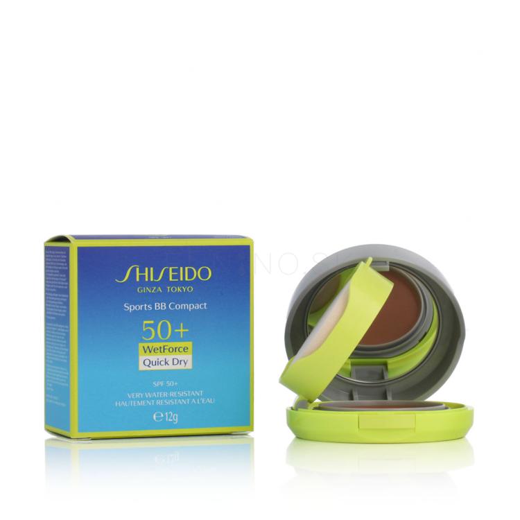 Shiseido Sports BB Compact WetForce SPF50+ Púder pre ženy 12 g Odtieň Very Dark