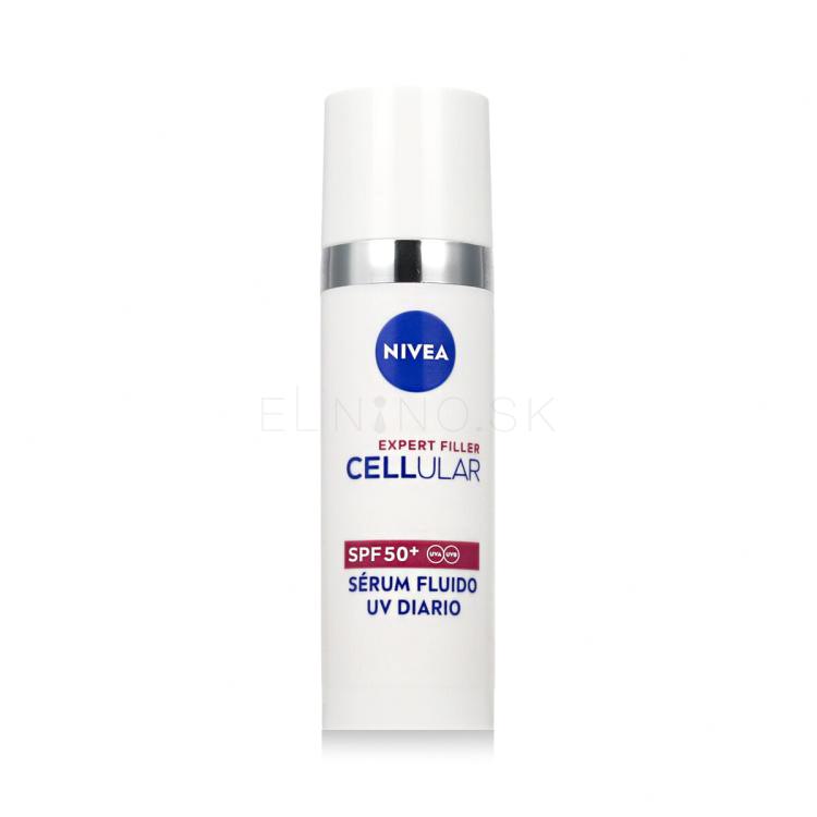 Nivea Cellular Expert Filler Daily UV Serum Fluid SPF50+ Opaľovací prípravok na tvár pre ženy 30 ml