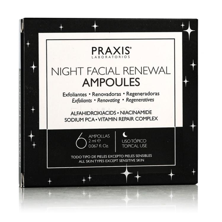 Praxis Laboratorios Night Facial Renewal Ampoules Pleťové sérum 6x2 ml