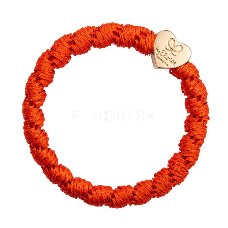 By Eloise London Woven Gold Heart Gumička na vlasy pre ženy 1 ks Odtieň Red Orange