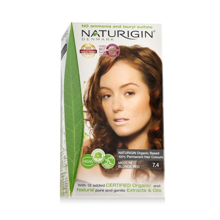 Naturigin Permanent Hair Colour Farba na vlasy 115 ml Odtieň Medium Blonde Red 7.4